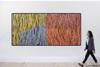190cm by 90cm Original Dot Painting On Canvas, Aboriginal Style Abstract