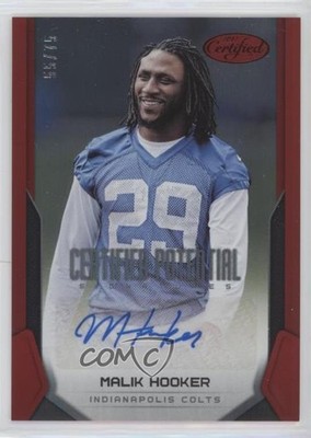 2017 Certified Mirror Red 55/75 Malik Hooker #CPS-MH Rookie Auto RC n0c