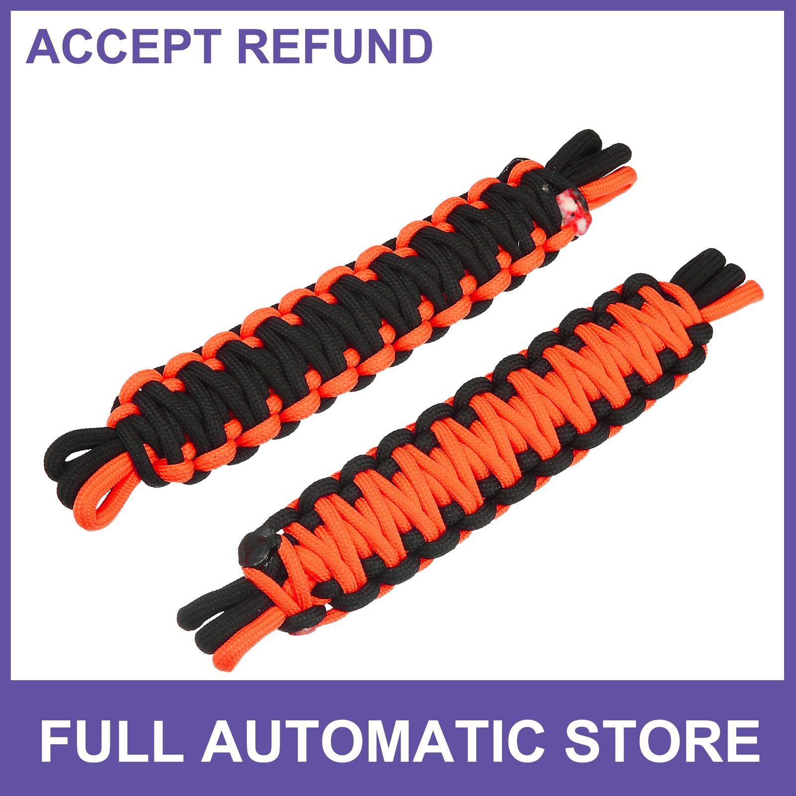 2 Pcs Nylon Door Limiting Check Strap for Wrangler TJ JL 87-21 Black &Orange New