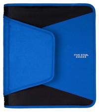 Five Star 1-1/2 Inch Zipper Binder 3 Ring 3-Pocket Expanding File 28012