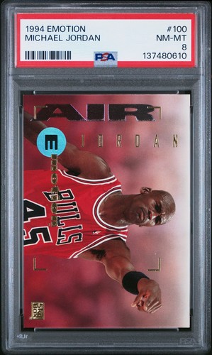 1994 E-MOTION #100 MICHAEL JORDAN PSA 8
