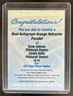 2025 Topps Chrome Kaleb Johnson/Jerome Bettis Orange Refractor (RAW)