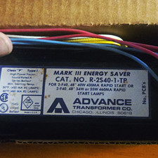 Advance Mark III Energy Saver Fluorescent Lamp Ballast R-2S40-1-TP