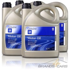 4x 5 L = 20 LITER F&Uuml;R OPEL GM 5W-30 DEXOS2 MOTOR-&Ouml;L MOTOREN-&Ouml;L 32117271