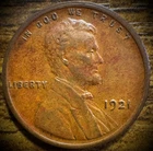 1921 Lincoln Wheat Cent Penny XF