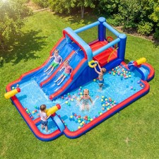 Blower） Inflatable Water Slide Park Giant Bounce House（without