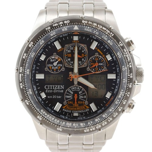 CITIZEN U600-T011110 Eco Drive Watches blackDial titanium Eco Drive Chrono...