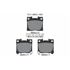 Satz Bremsbeläge Bremsklötze hinten für Toyota Yaris P21 | 24204339