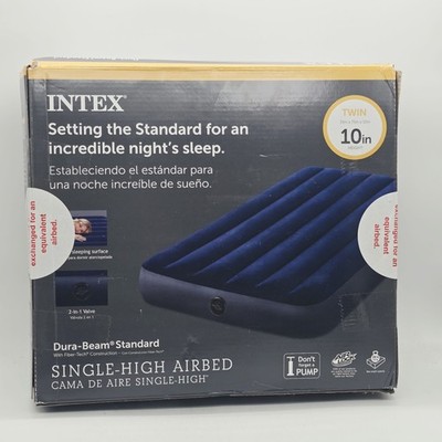 INTEX 75 X 39 X 10 INCH DURA-BEAM FIBER-TECH TOP 2-IN-1 VALVE AIR MATTRESS