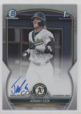 2023 Bowman Draft Chrome Prospect Refractor 329/499 Jonah Cox #CDA-JCO Auto lz7