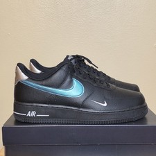 Nike Air Force 1 '07 Low Black Blue Lightning Grey FD0654-001 Men's Size 11