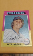 1975 Topps - Pete LaCock #494 (RC) Chicago Cubs Outfield Rookie Card . rookie card picture