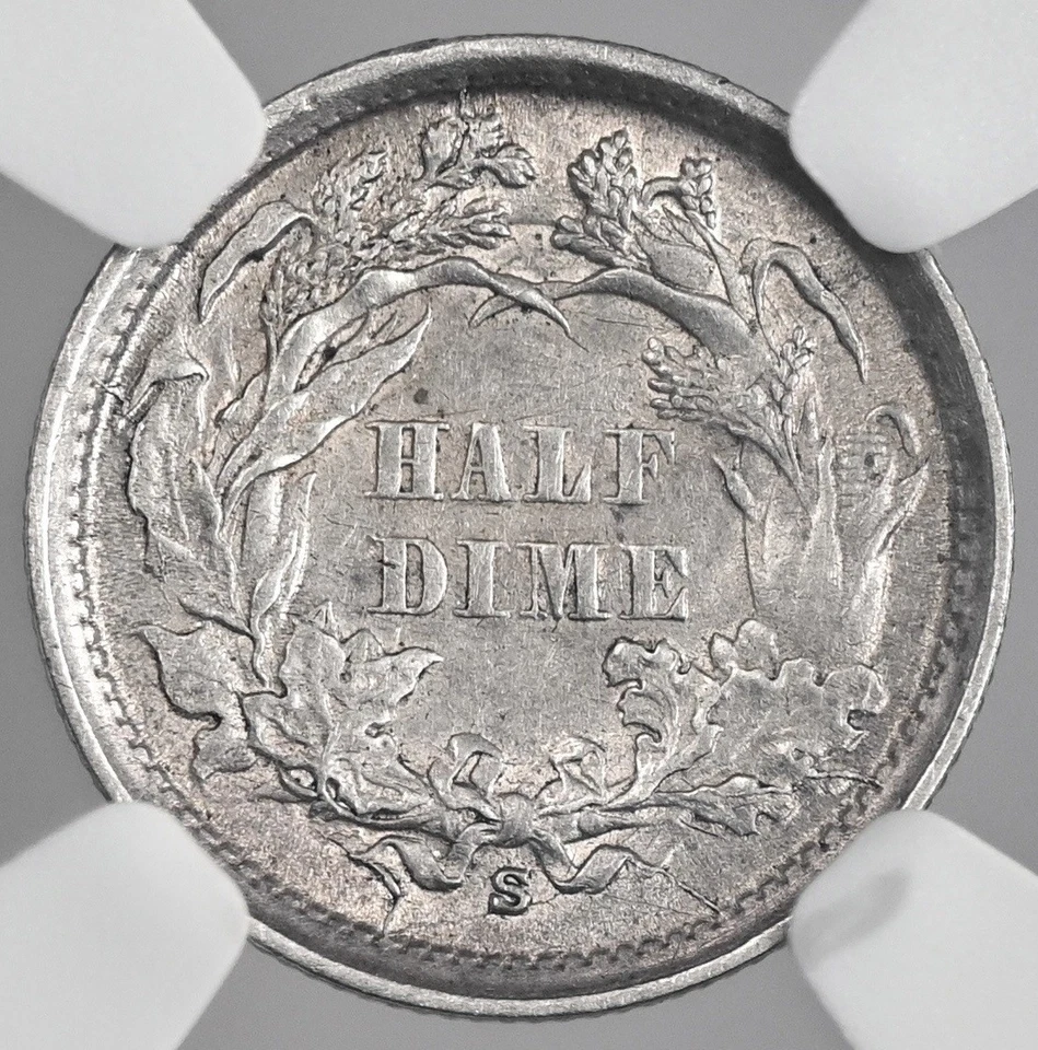 1868-S H10C LIBERTY SEATED HALF DIME NGC XF DETAILS "CLEANED" #8404749-034 - Image 3 of 4
