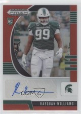 2020 Panini Prizm Draft Picks Rookies Red Raequan Williams #252 Auto n1u