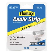 HOMAX 34040 Hybrid Caulking Strip,White,Tub  Wall 444D75
