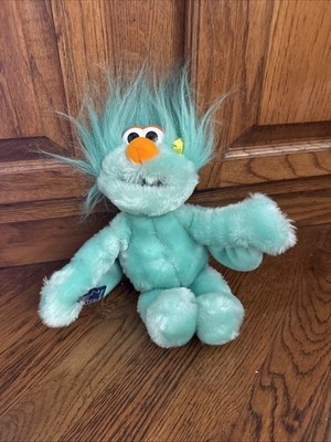 Vintage 1990s Sesame Street Rosita Plush Applause Teal Monster PBS