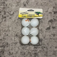 Logod TABLE TENNIS BALLS 6 Pack PING PONG Balls New Licensed U.T. Tennessee 