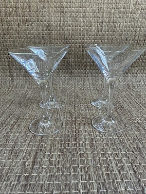 FOUR GORGEOUS NACHTMANN CRYSTAL VIVENDI MARTINI GLASSES, GREAT CONDITION F-12