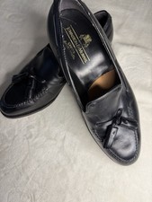 Johnston & Murphy Crown Aristocraft Black Leather Tassel Men's Dress Loafers