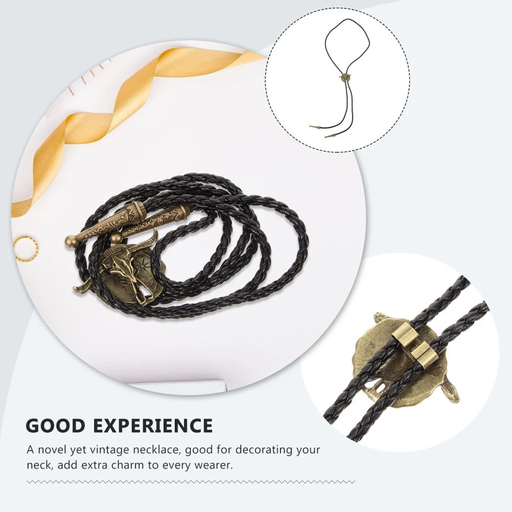 Men Tie Neck Pendant Men Shirt Suit Neck Chain Cow Necktie Western Necklace