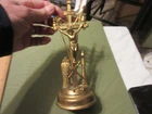 ANTIQUE 1800's VINTAGE ARMA CHRISTI PASSION OF CHRIST BRASS CRUCIFIX 8 1/2"