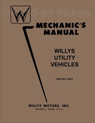 Jeepster Shop Manual 1948 1949 1950 1951 1952 1953 Willys Repair Mechanics Book