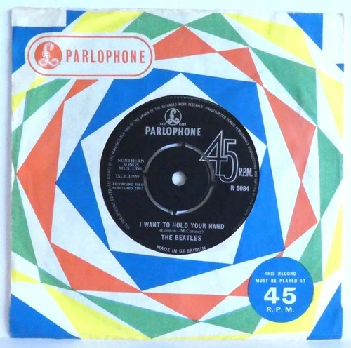 The Beatles – I Want To Hold Your Hand , Vinyl 7" Single Mono UK 1963 Pop Beat