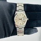 #51 Rolex 34mm OysterDate Precision Silver Dial Vintage Steel Men's Watch 6694