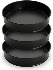 3PCS NON STICK BAKING ROUND CAKE TIN TRAY PAN 10 INCH KITCHEN BAKEWARE