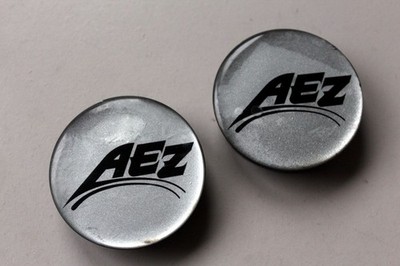 Original Classic AEZ Silver Alloy Wheel Center Plastic Cap Cover Cap Hub SET