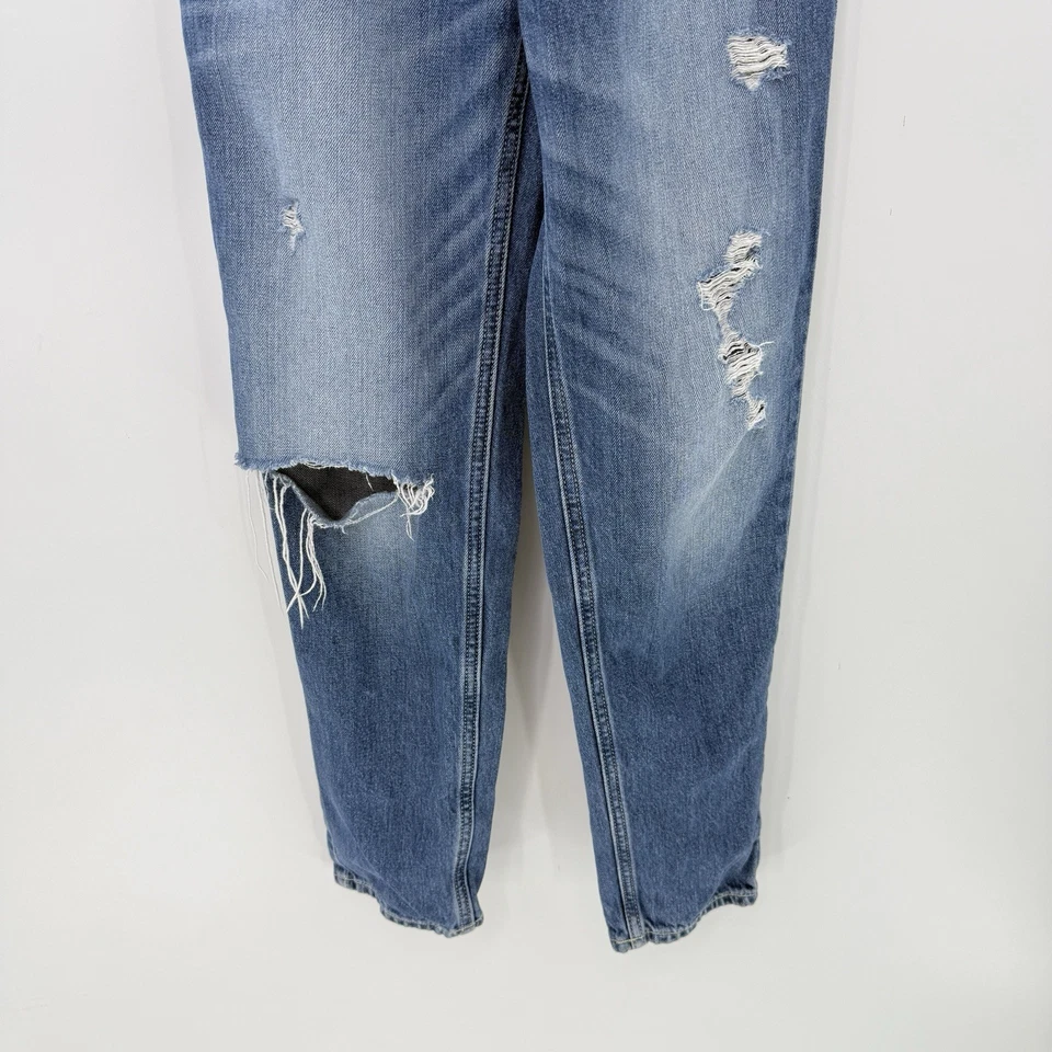 Hollister Women’s Distressed Classic Bib Overalls Sz Small Preppy Academia Boho - Image 4 of 4