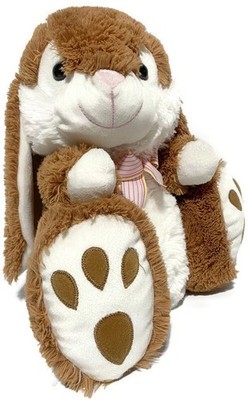 Dan Dee Bunny Rabbit Plush 14'' Tall Sitting Brown With White Accent