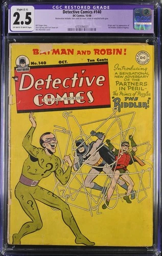 DETECTIVE COMICS #140 (1948) - CGC GRADE 2.5 - DC 1ST APPEARANCE RIDDLER