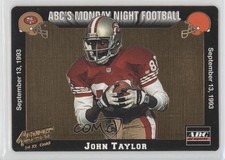 1993 Action Packed Monday Night Football 24 Kt Gold John Taylor #8G 3b8