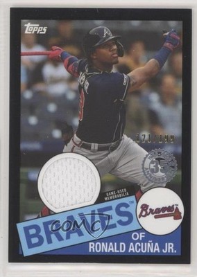 2020 Topps 1985 Topps Baseball Relics Black 121/199 Ronald Acuna Jr #85R-RA 5kz