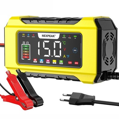 12V/24V 15A Intellige Auto Batterieladegerät LiFePO4 Vollautomatisches Reparatur