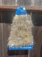Vintage 80’s True Silver Tinsel Garland Decor Noel 15' x 3" Wide NOS Made in USA