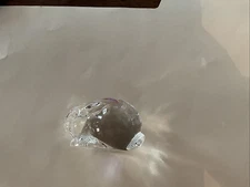 STEUBEN Crystal Glass Bunny Rabbit Paperweight Figurine Hand Cooler