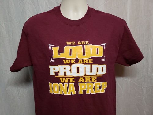 Iona College Prep We are Loud and Proud Adult Medium Burgundy TShirt - 第 2/9 張圖片