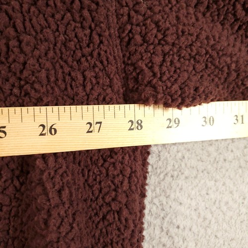 Old Navy Jacket Womens 2X Plum Wine Sherpa Fleece Full Zip Pockets High Neck - Picture 13 of 13