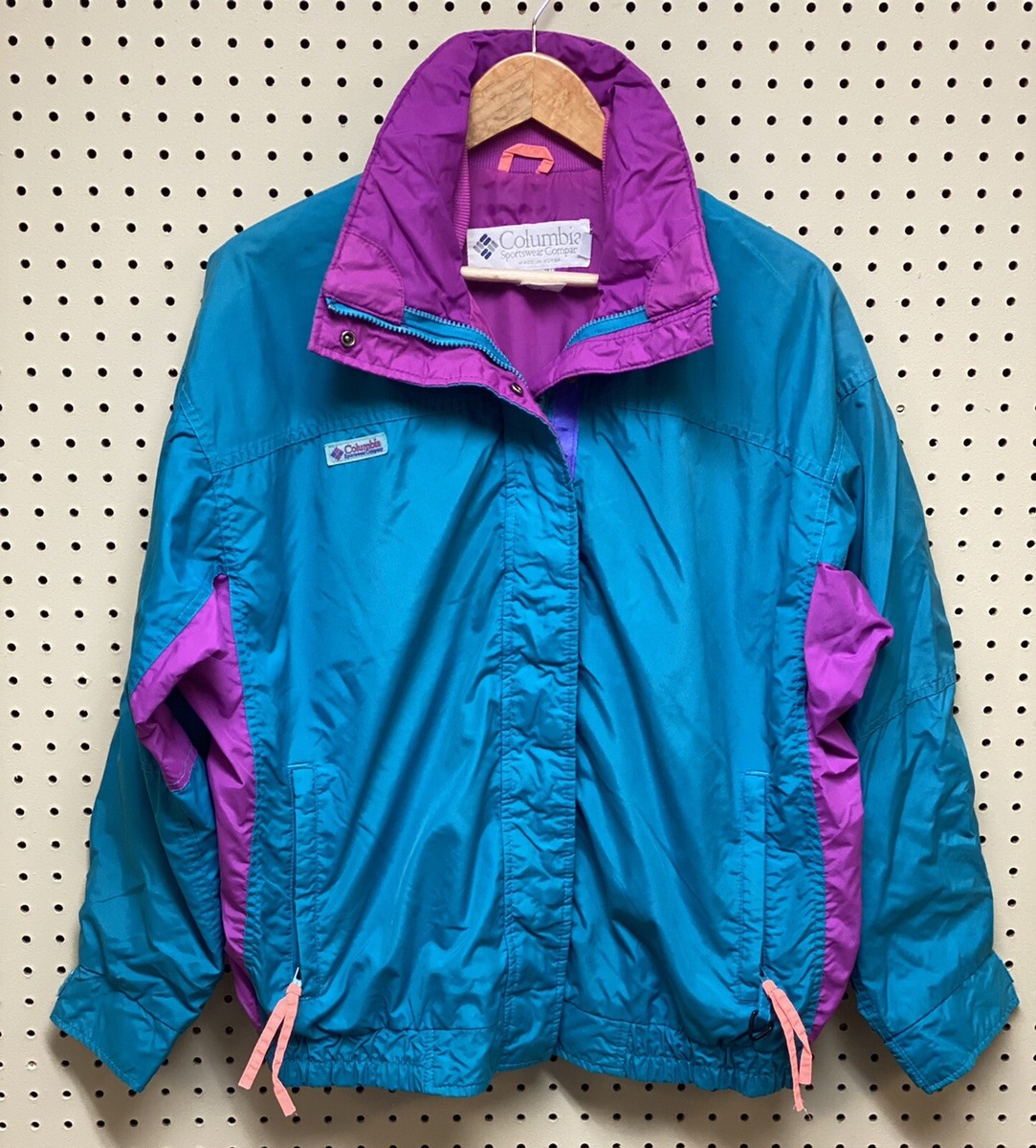 Vintage 90s Columbia Womens Large Bugaboo Color Block Jacket Shell