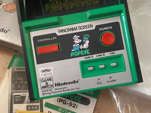 Nintendo Game & Watch Popeye Panorama Screen PG-92 1983 with box Import Japan - Imagen 9 de 15
