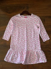 Lilly Pulitzer Girl XL 12-14 Pink Topaz PINEAPPLE KIM DRESS Terry Knit Ruffle