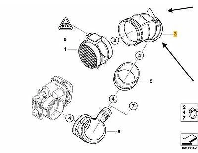 GENUINE BMW AIR INTAKE HOSE DUCT PIPE BOOT E46 330i Z3 3.0 1438761 