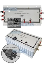Super 50-dB CATV RF Coax Distribution Amplifier Gain/Tilt Adjustment 220V Power