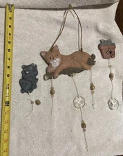 Adorable Mobile Hanging Cats Wind Chime, Has All Pieces Needs Re-Strung