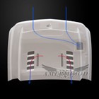 Fits 2007-2010 Chevrolet Silverado 3500 Type-E Style Functional Ram Air Hood