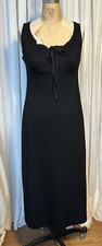 Jones New York Womens Blk Knit Empire Style Sleeveless Midi Dress Sz S Used