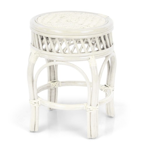 Ginger Handmade Rattan Wicker Stool Ottoman Plant Stand - Picture 26 of 30