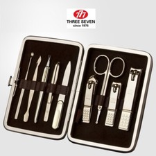 777 THREE SEVEN Nail Clipper Travel Manicure Grooming Kit 392WG MADE IN KOREA